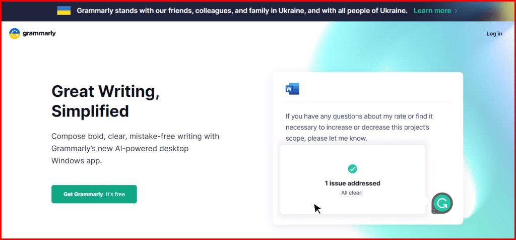 Grammarly-home page