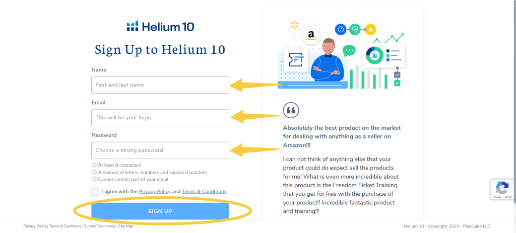 Helium-10 Sign-Up